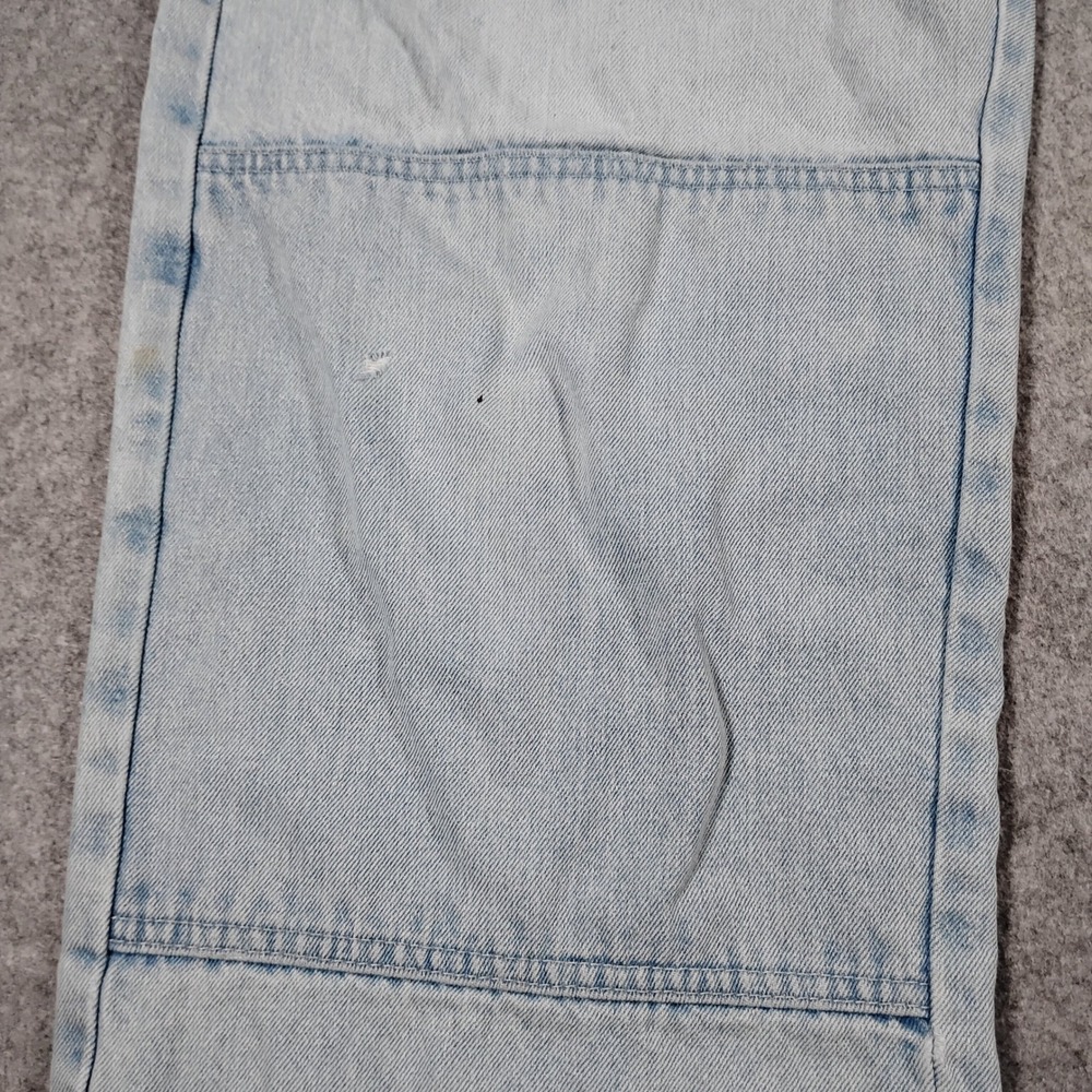 Dickies Double Knee Denim Jeans Mens 32x30 Light Wash Blue Skate Distressed Work - Picture 10 of 16